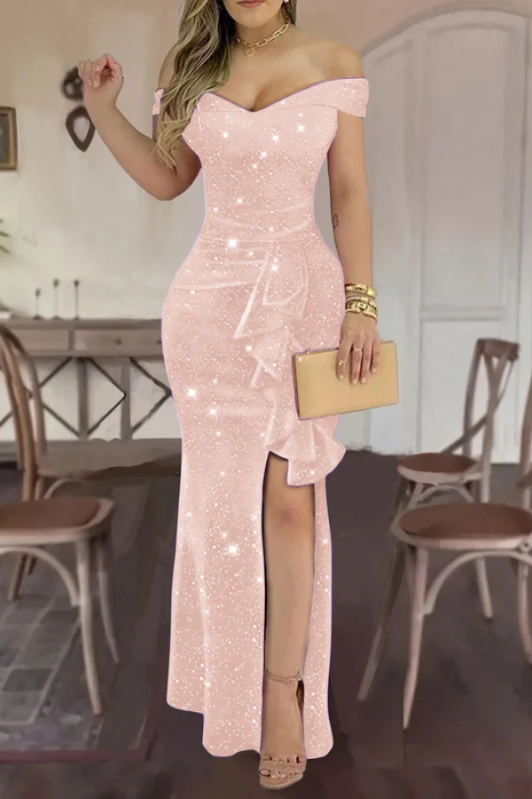 Glamorous Off Shoulder Maxi Dress