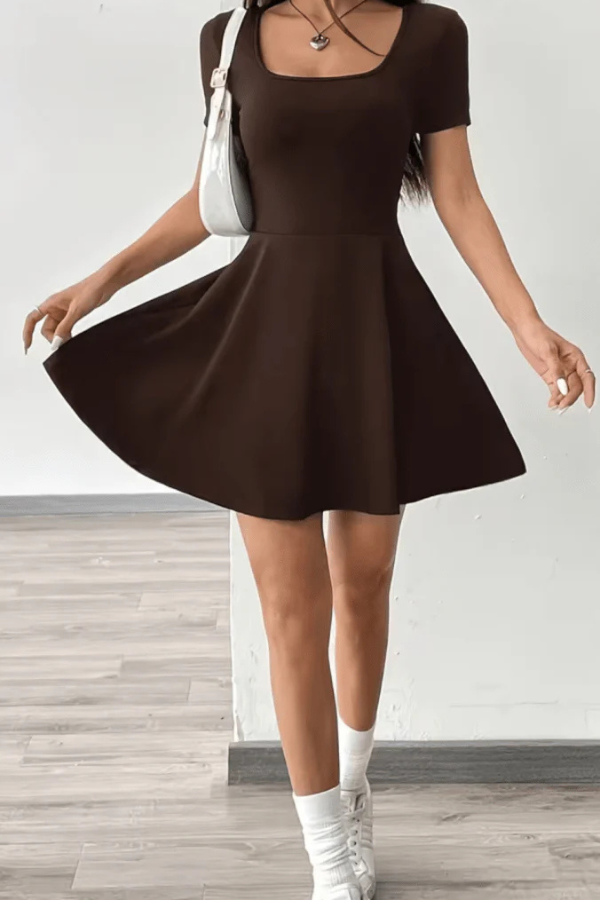 Sleek Bandeau Mini Dress