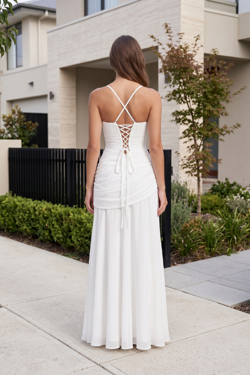 Elegantes Fließendes Serena Maxikleid