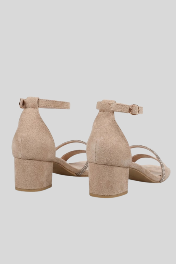 Sparkle Strap Block Heel Sandals