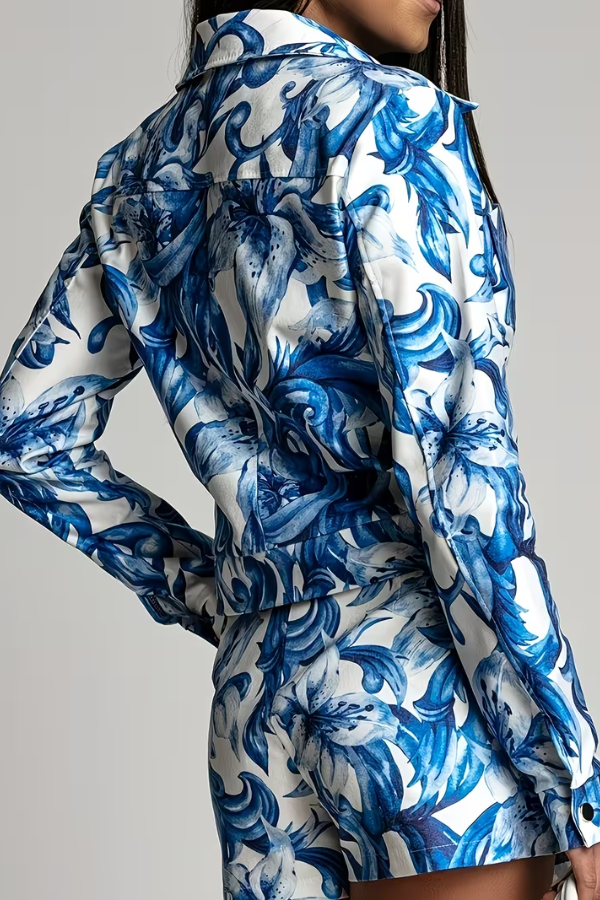 Floral Two Piece Jacket Set