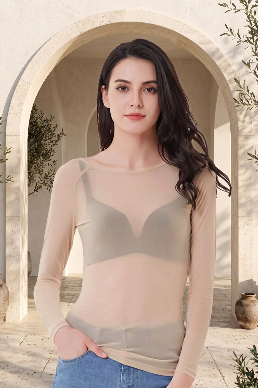 Elegant Panel Detail Fitted Top