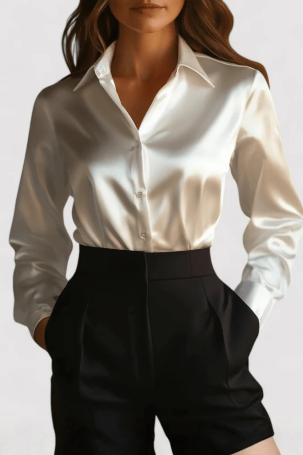 Luxe Elegant V Neck Blouse