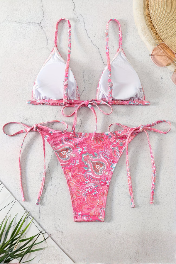Bold Paisley Print Bikini Set
