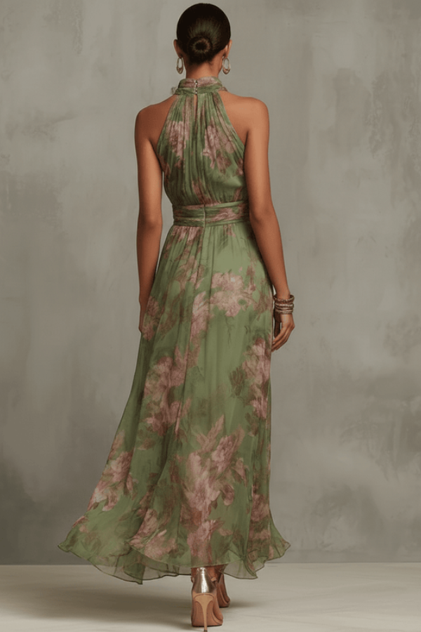 Floral Printed Flowing Maxi Dress