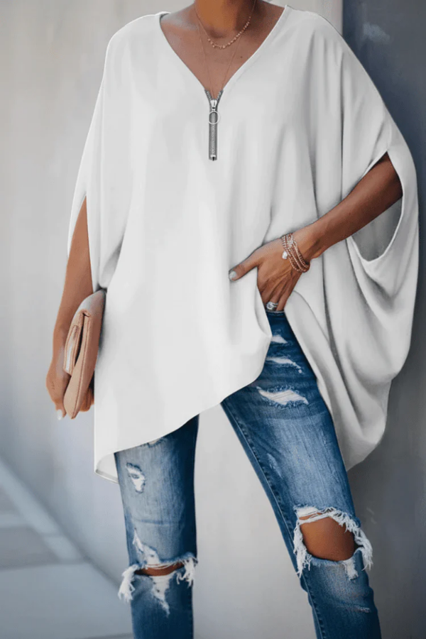 Schicke Frühlingsplissierte Bluse