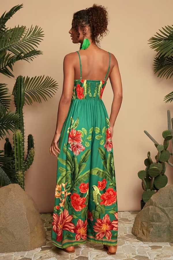 Floral Wide Leg Summer Jumpsuite