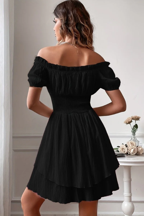 Chic Swing Dress Square Neck