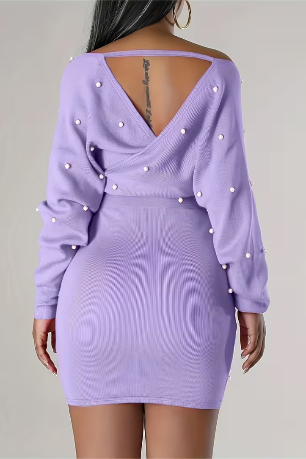 Sculpted Bodycon Dress Off Shoulder