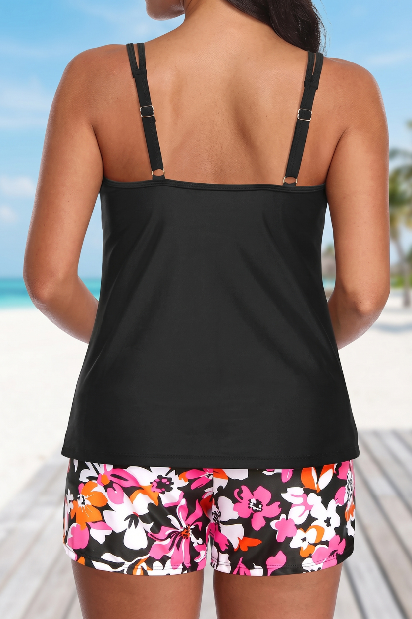 Blumiges Shorts-Tankini-Set