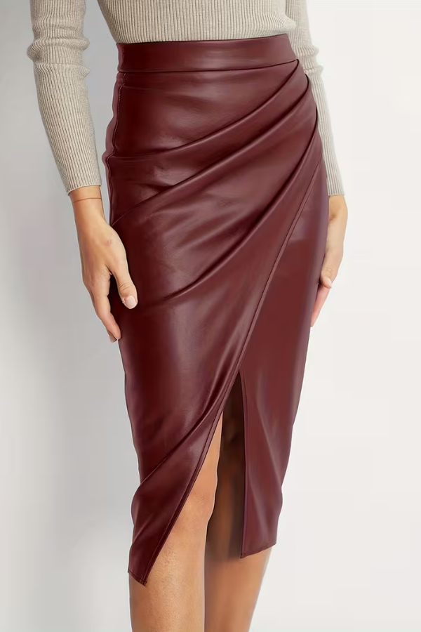 Modern Pleated Midi Skirt