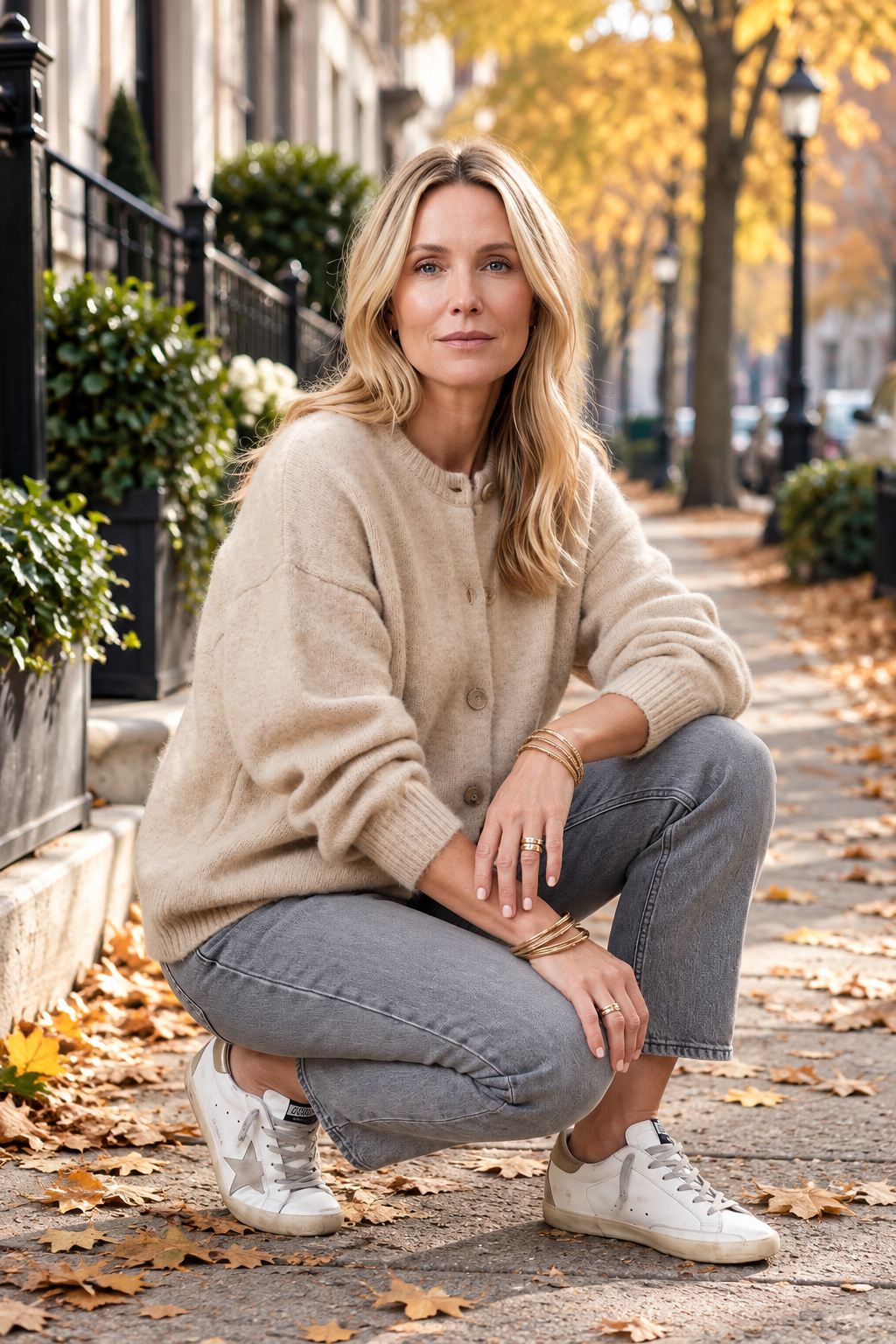 Oversized Button-Up Cardigan