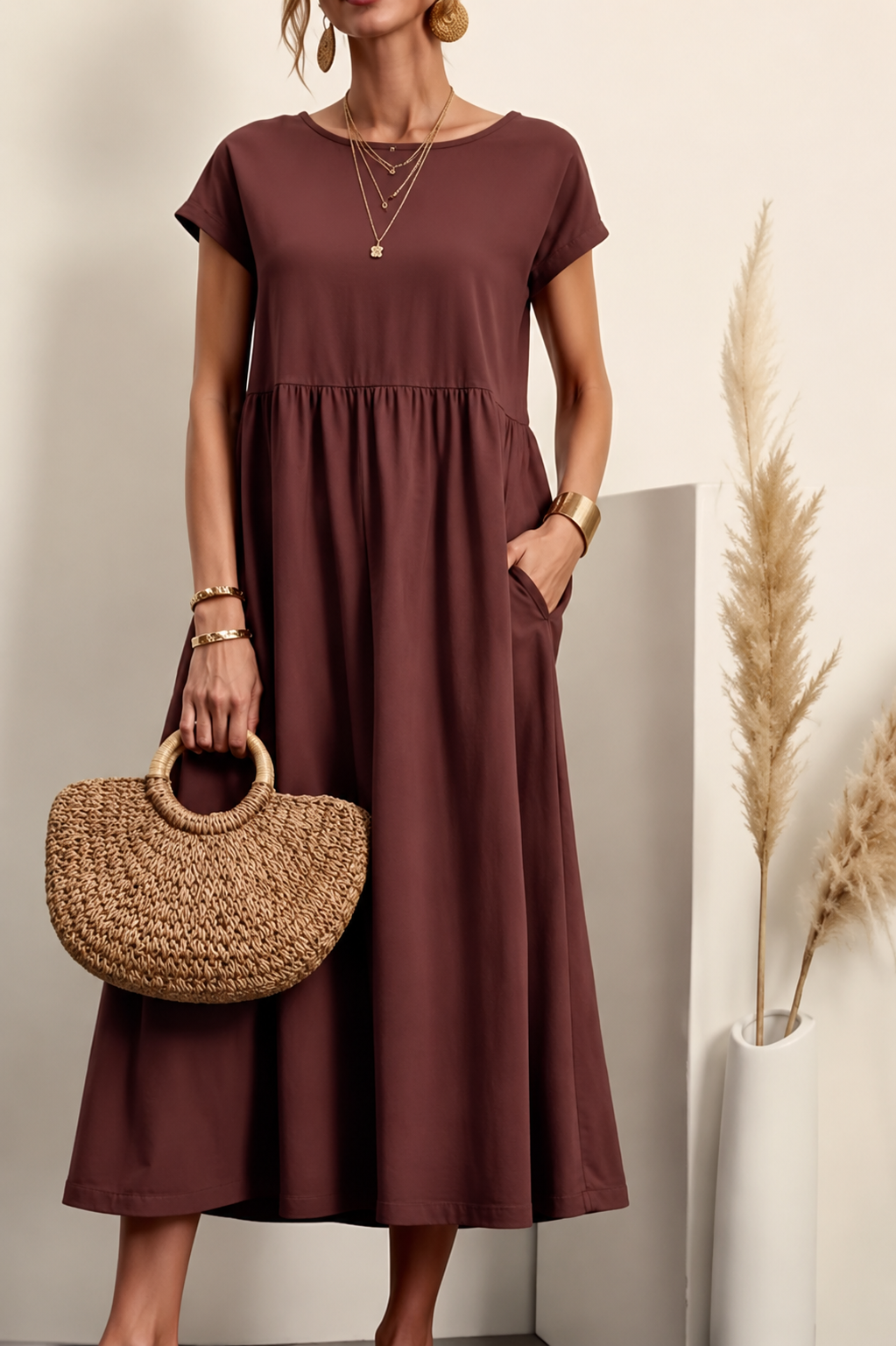 Relaxed A Line Pocket Dress