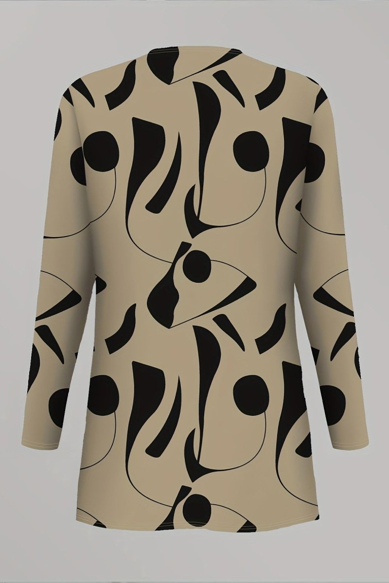 Chic Abstract Print 3-Piece Casual Ensemble for Effortless Style 3