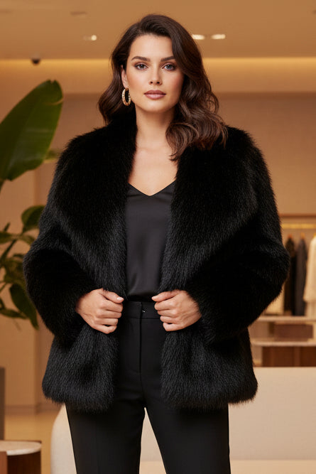 Chic Faux Fur Coat for Effortless Warmth and Stylish Comfort 12