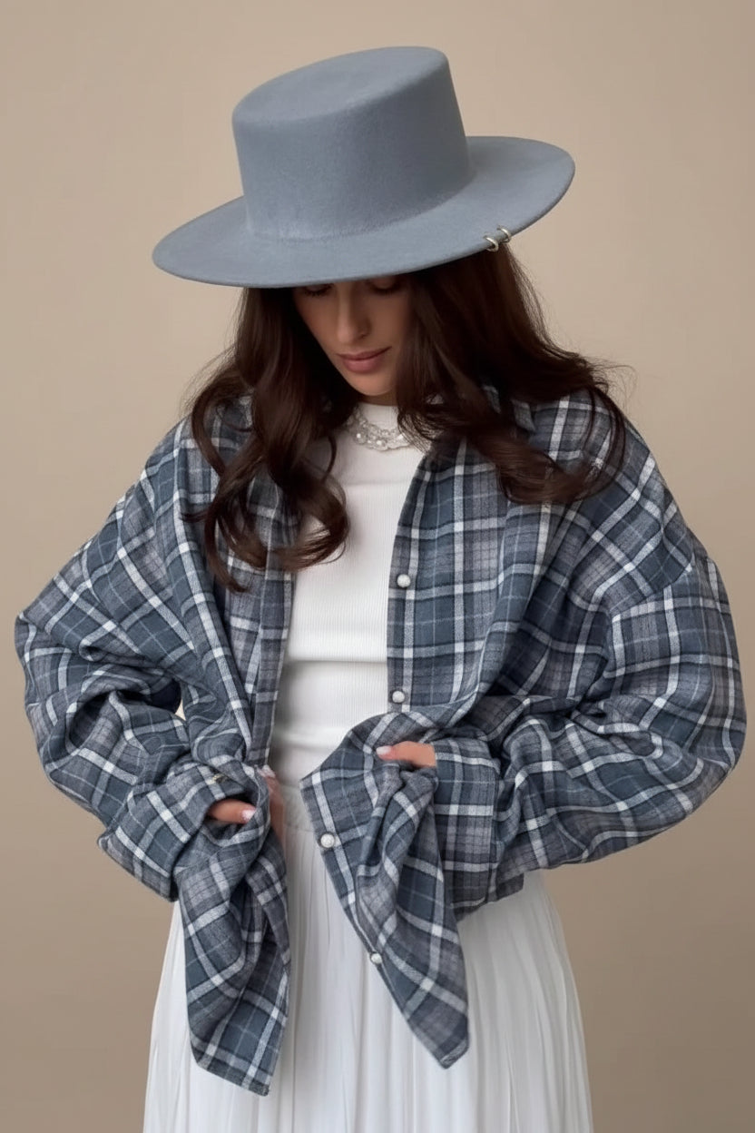 Chic Plus Size Shirt in Checked Design for Effortless Style and Comfort 6
