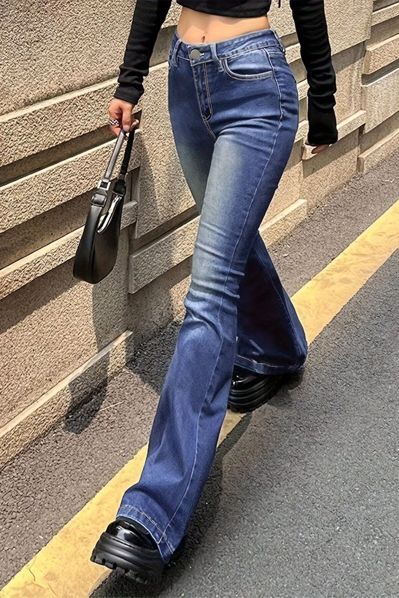 Classic Mid-Rise Flare Jeans for Timeless Style and Comfort 5