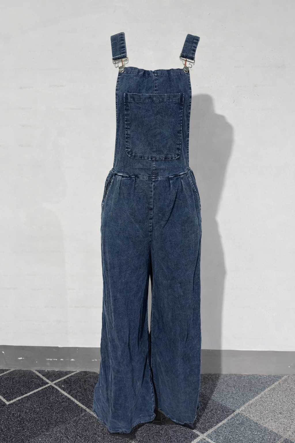 Casual Denim Jumpsuit Straps