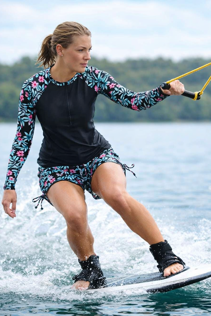 Sportlicher Rashguard Badeanzug