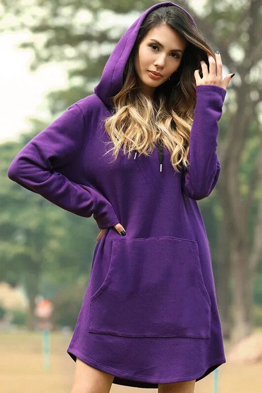 Cozy Velour Hoodie Dress for Effortless Style and Comfort 7