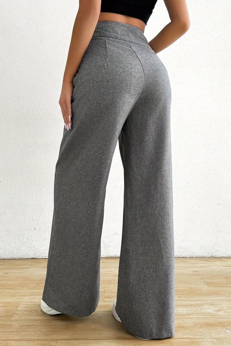 Elegant Asymmetrical Waist Wide Leg Pants for Sophisticated Style 7