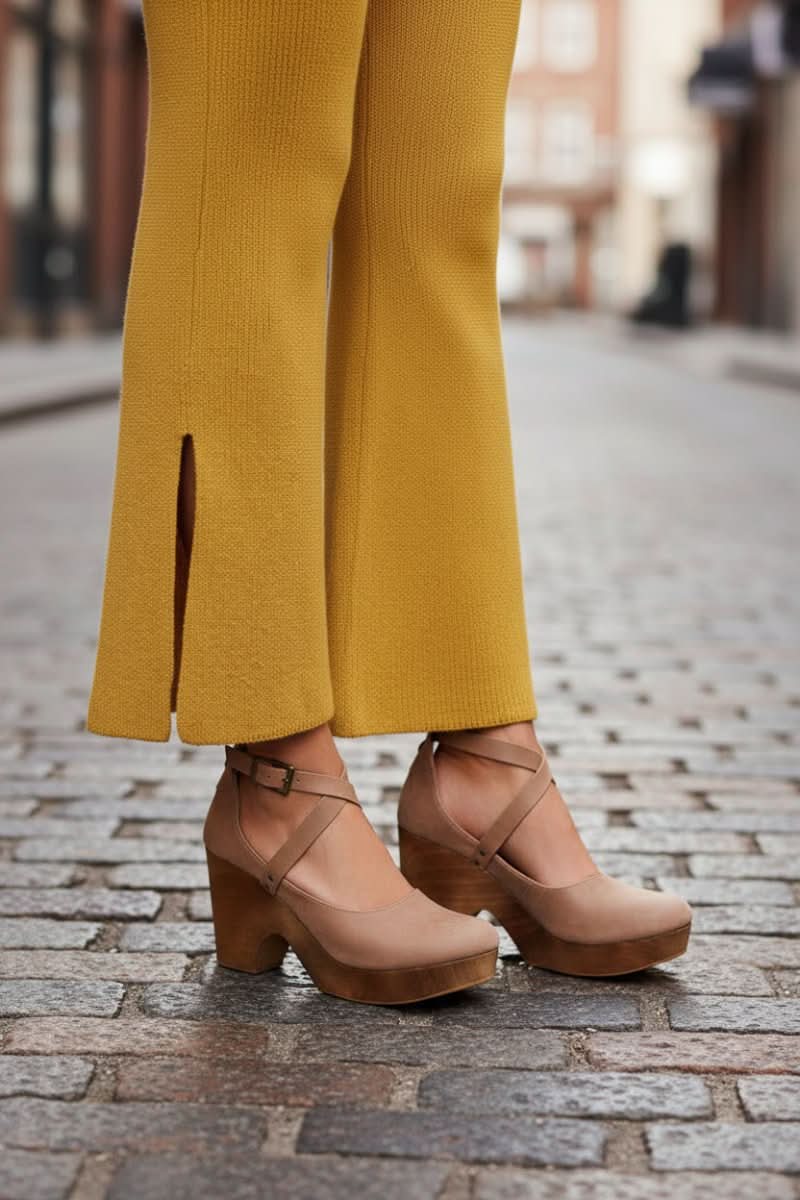 Elegant Closed-Toe Wedge Heels for Comfort and Style 4
