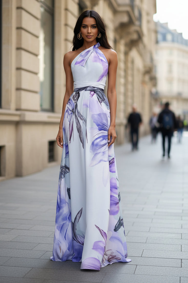 Flowing Halter Maxi Dress