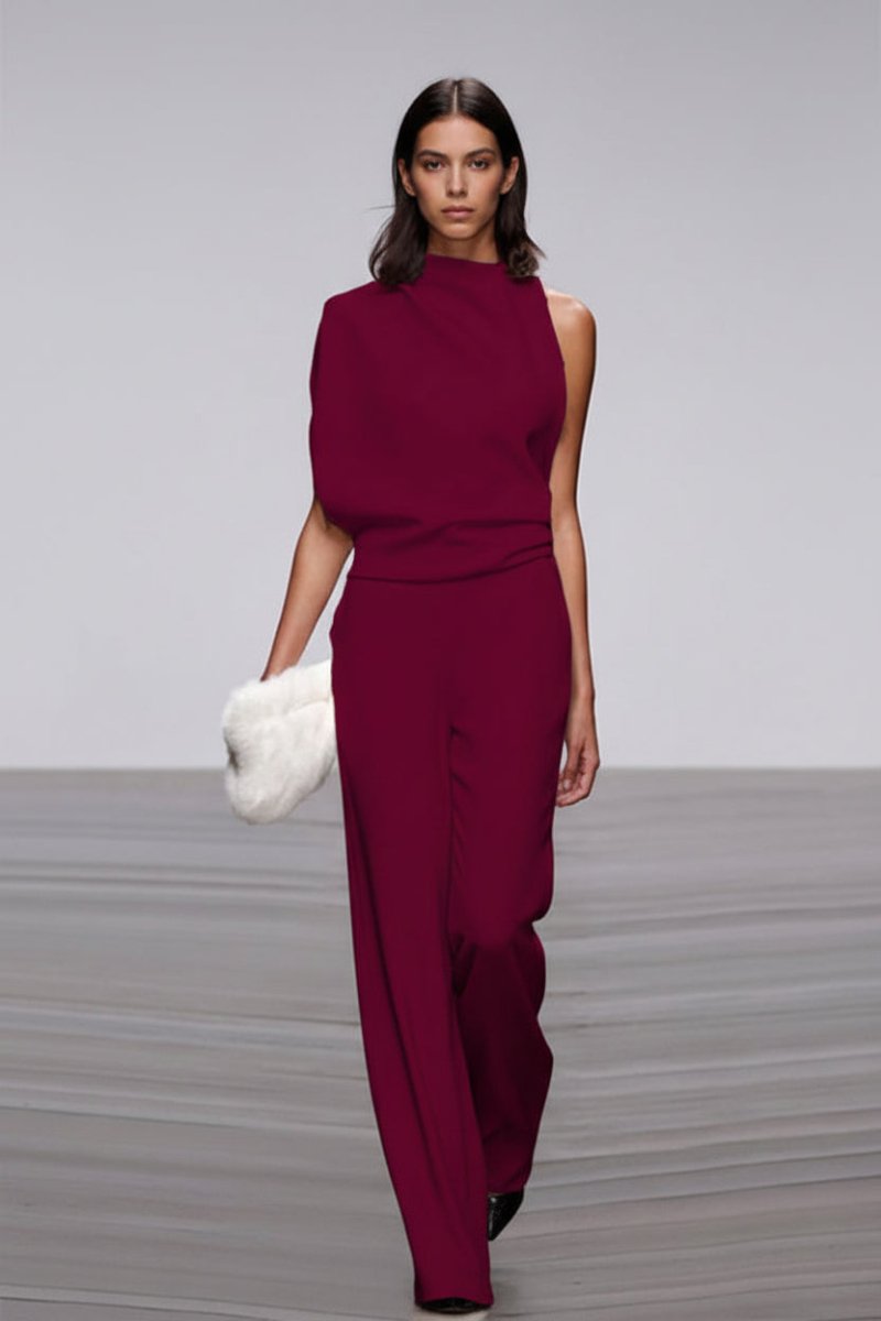 Modern Crew Neck Jumpsuit for Effortless Style and Comfort 12