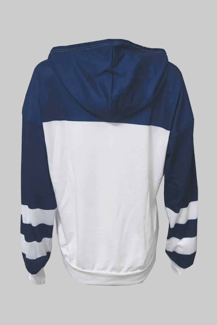 Oversized Anchor Print Hoodie for Casual Comfort in Spring and Autumn 2