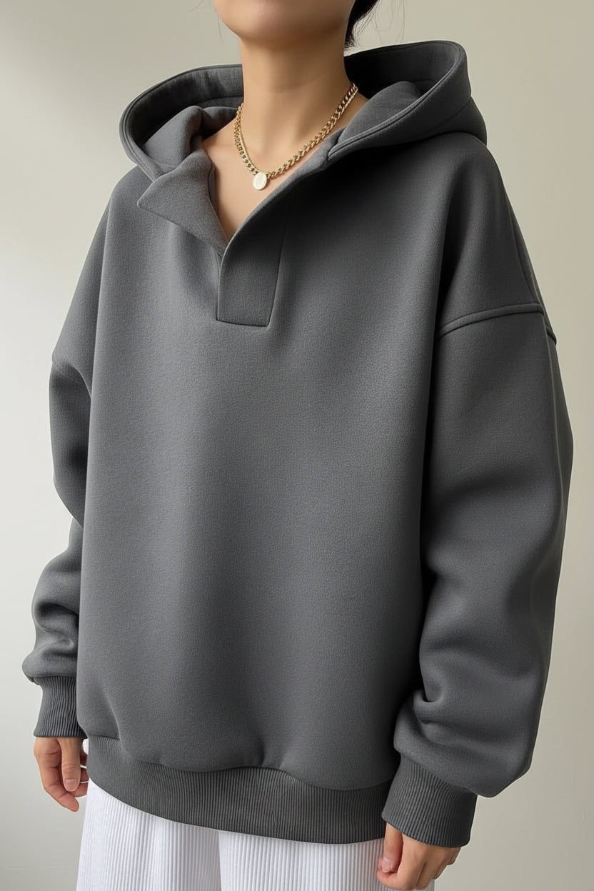 Oversized Sweatshirt in Soft-Touch Fabric for Casual Comfort and Style 4