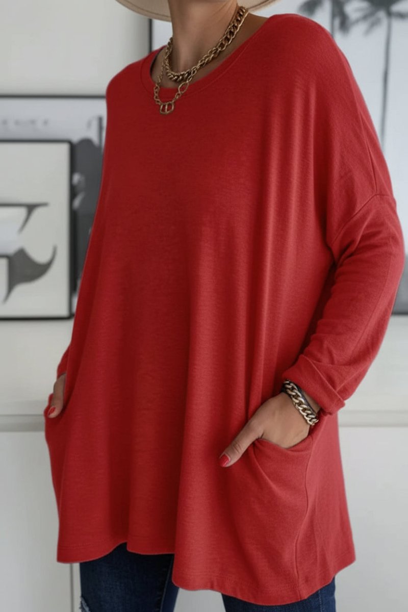 Relaxed Fit Tunic Top for Effortless Fall Layering and Comfort 12