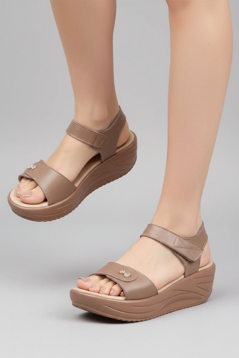 T Strap Platform Mary Jane Sandals