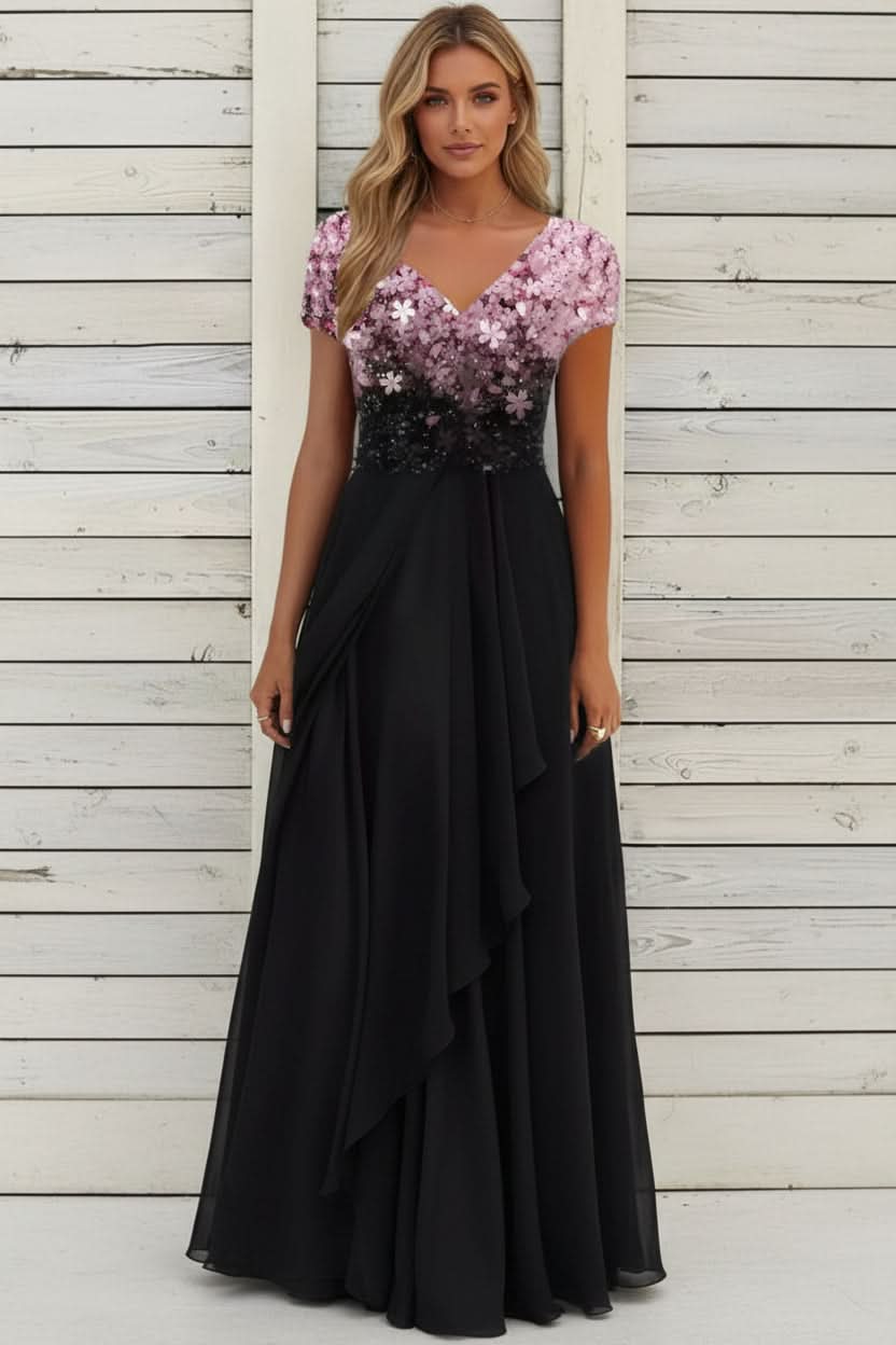 Blumiges Maxikleid für den Abend