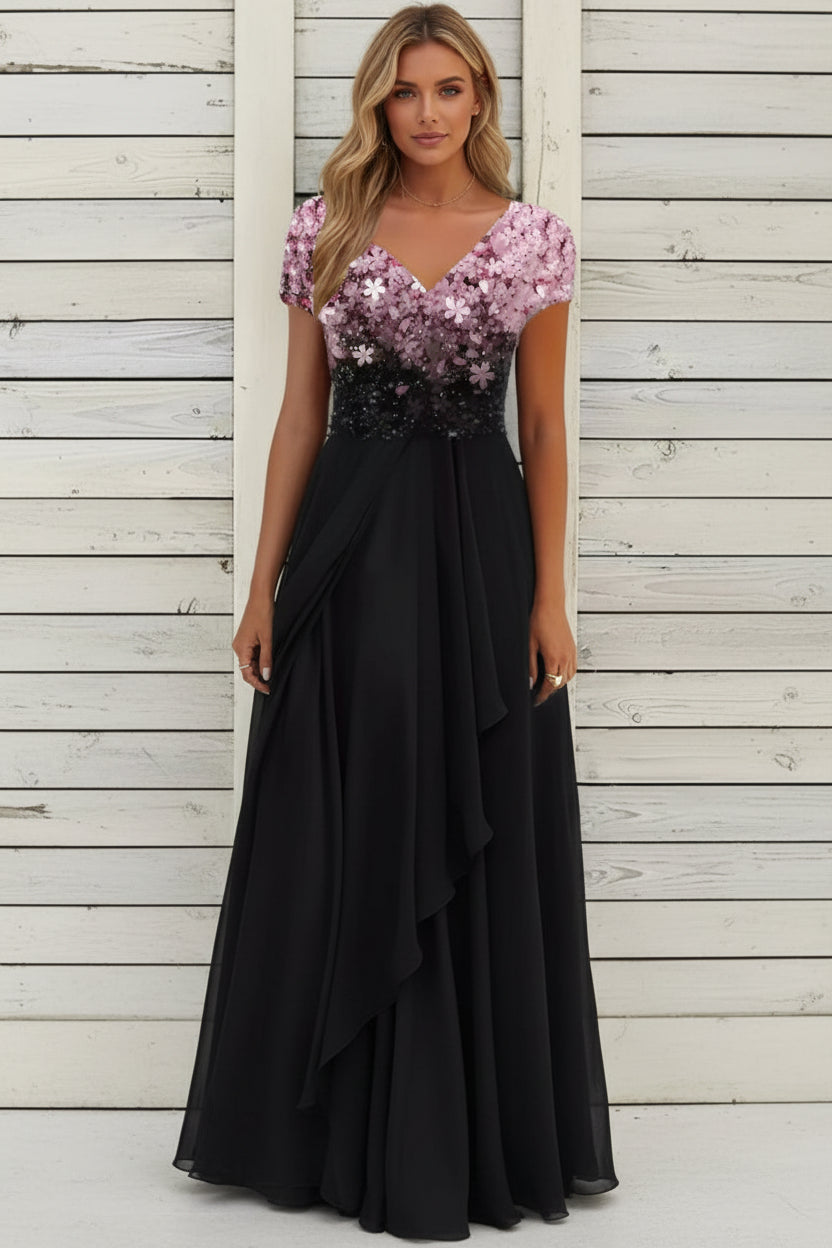 Floral Maxi Evening Dress