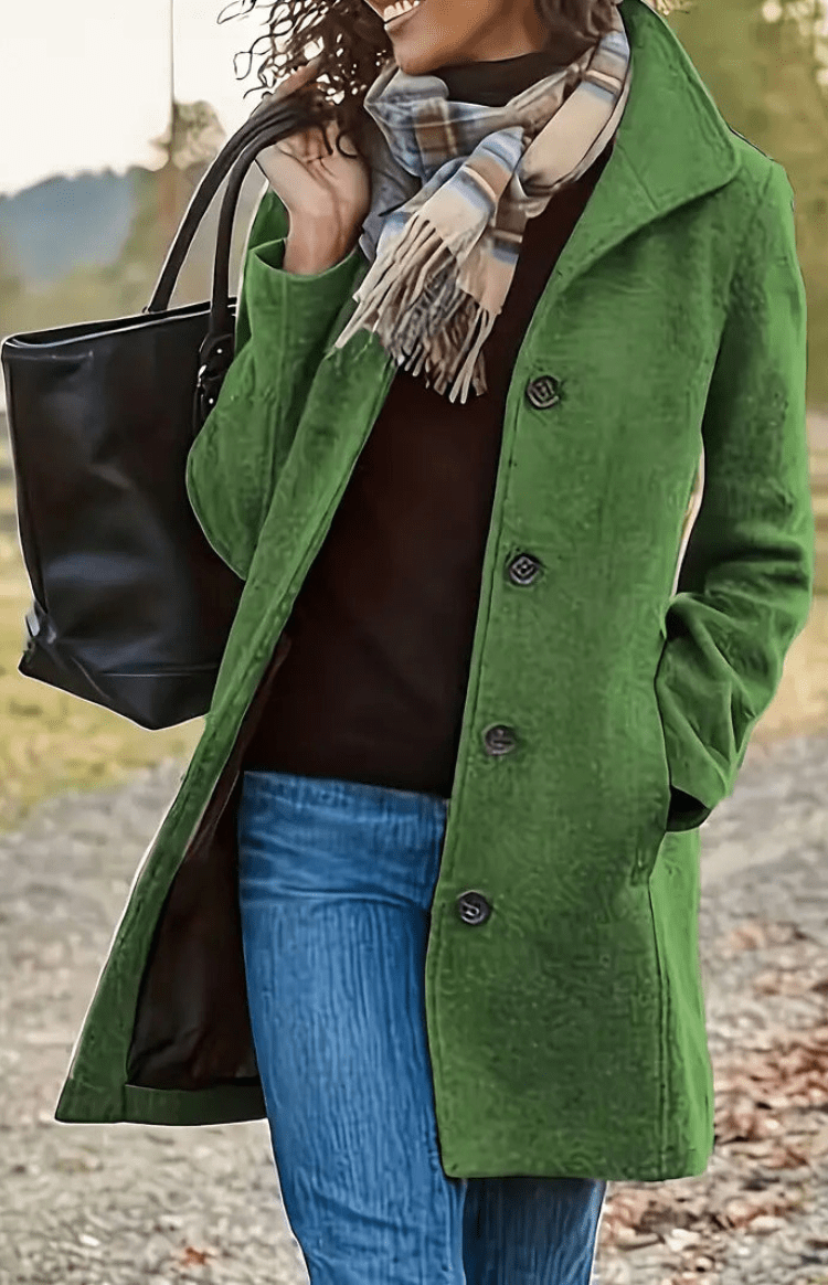Stylish Mid-Length Spring Coat with Utility Pockets for Effortless Elegance 8