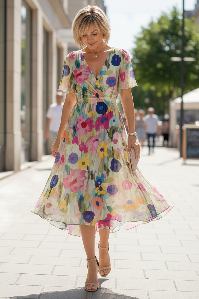 Wickel-Midikleid für Hochzeiten & besondere Anlässe