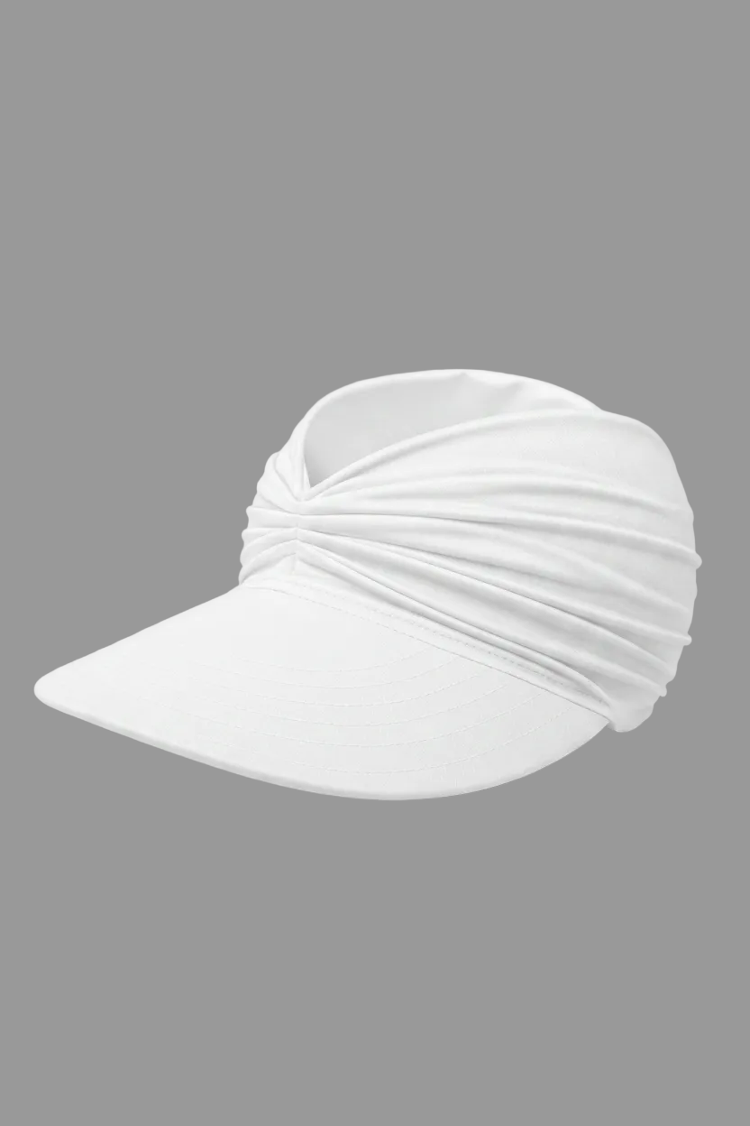 Ruched Wide Brim Sun Visor With UPF 50+