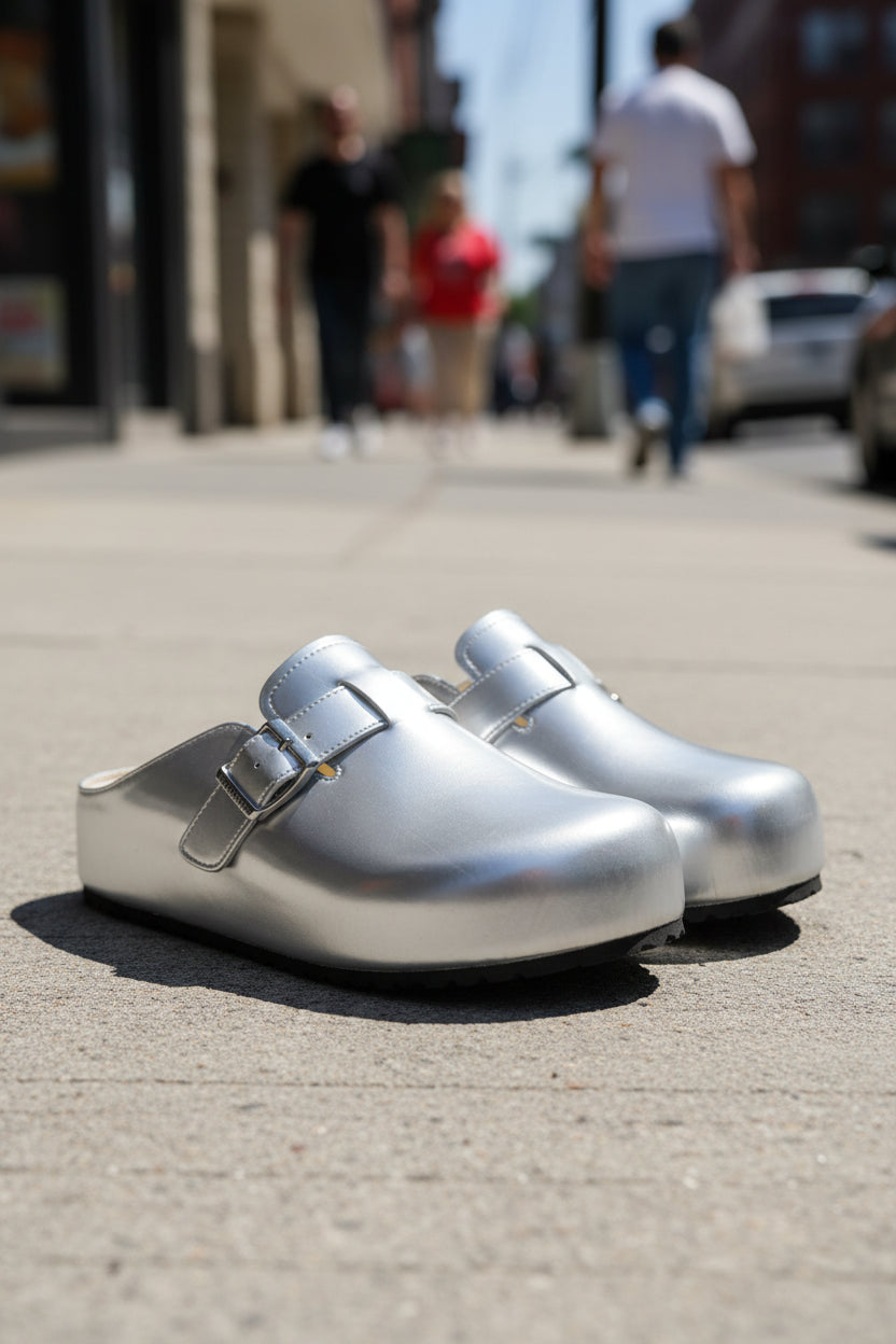 Closed Toe Platform Mules