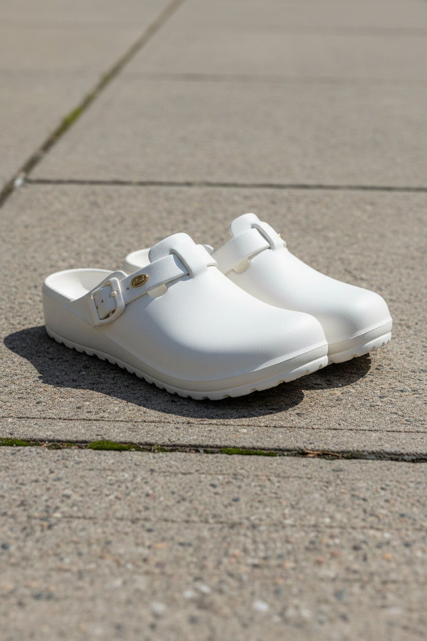 Buckle Clogs With Molded Footbed