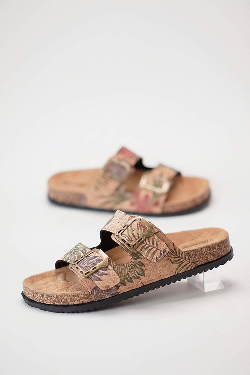 Tropical Buckle Beach Slippers for Casual Summer Wear