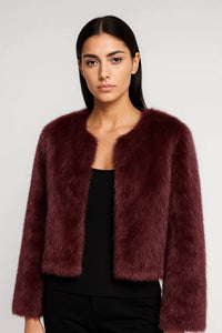 Hattie | Women's Cropped Faux Fur Jacket