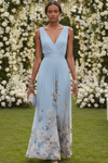 Romantic Floral Chiffon Maxi Dress