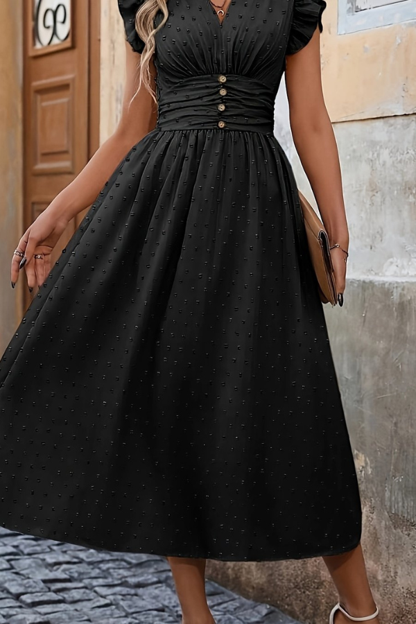 Boho Pleated Midi Dresses Floral