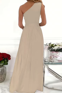 Sleek One Shoulder Maxi Dress