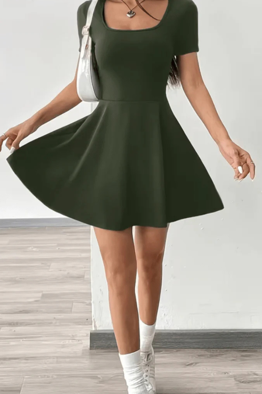 Sleek Bandeau Mini Dress