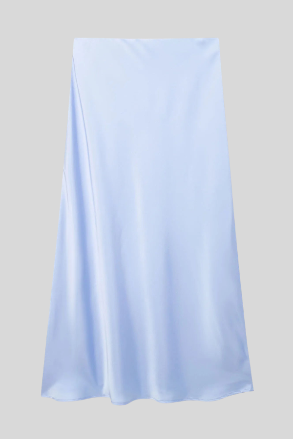 Elegant Satin High Waist Skirt