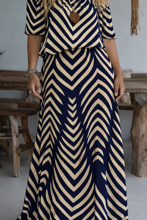 Bohemian Halter Neck Keyhole Maxi Dresses