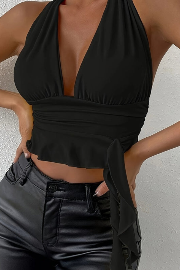 Graceful Strapless Top Open Back