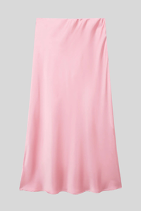 Elegant Satin High Waist Skirt
