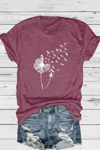 Soft Cotton Dandelion T Shirt